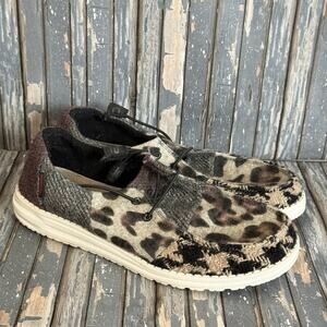 Hey Dude Women’s Wendy Patchwork Java Lightweight Shoes Loafers Size 8